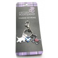 Keyring - Scottie Dog & Heart Saltire